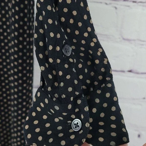 Madewell Polkadot Print Long Sleeve Dress Sz XXS - Picture 9 of 10